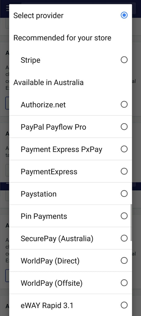 Shopify Payment Gateways ออสเตรเลียตั้งค่าบริการ 