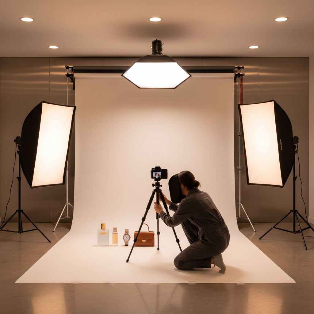 Professional product photography studio