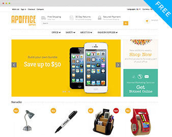 ธีม Ap Office Shopify ฟรี