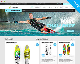 Ap ฟรี ธีมวินด์เซิร์ฟ shopify